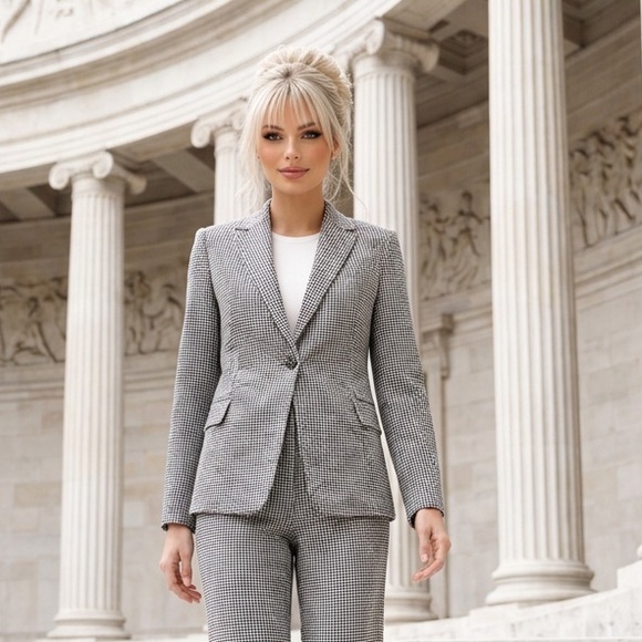 Theory Jackets & Blazers - $455 Theory Houndstooth Slim fit Blazer Women’s Size 12 NWT